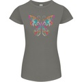 A Colourful Butterfly Womens Petite Cut T-Shirt Charcoal