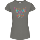 A Colourful Butterfly Womens Petite Cut T-Shirt Charcoal