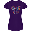 A Colourful Butterfly Womens Petite Cut T-Shirt Purple
