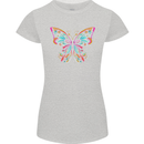 A Colourful Butterfly Womens Petite Cut T-Shirt Sports Grey
