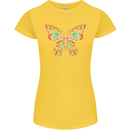 A Colourful Butterfly Womens Petite Cut T-Shirt Yellow