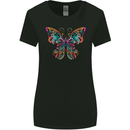 A Colourful Butterfly Womens Wider Cut T-Shirt Black