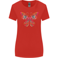A Colourful Butterfly Womens Wider Cut T-Shirt Red