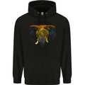 A Colourful Elephant Mens 80% Cotton Hoodie Black