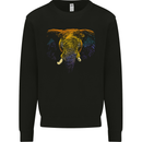 A Colourful Elephant Mens Sweatshirt Jumper Black