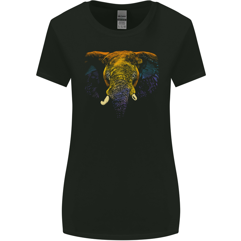 A Colourful Elephant Womens Wider Cut T-Shirt Black