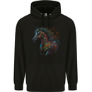 A Colourful Horse With Fantasy Markings Childrens Kids Hoodie Black