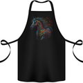 A Colourful Horse With Fantasy Markings Cotton Apron 100% Organic Black
