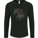 A Colourful Horse With Fantasy Markings Mens Long Sleeve T-Shirt Black