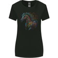 A Colourful Horse With Fantasy Markings Womens Wider Cut T-Shirt Black