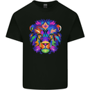 A Colourful Lion Mens Cotton T-Shirt Tee Top Black