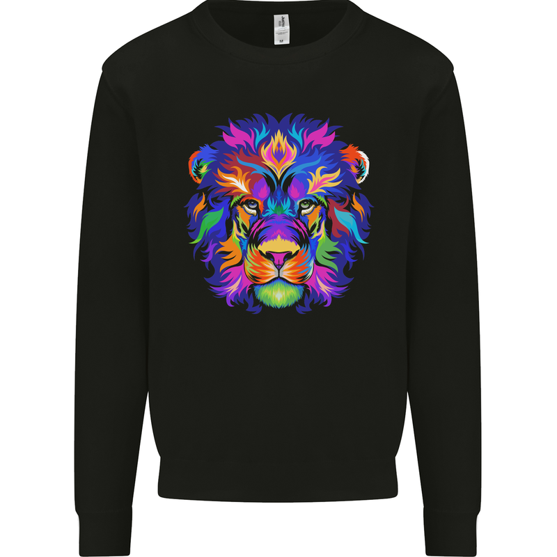 A Colourful Lion Mens Sweatshirt Jumper Black