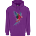 A Colourful Parrot Childrens Kids Hoodie Purple