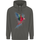 A Colourful Parrot Childrens Kids Hoodie Storm Grey