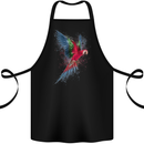 A Colourful Parrot Cotton Apron 100% Organic Black