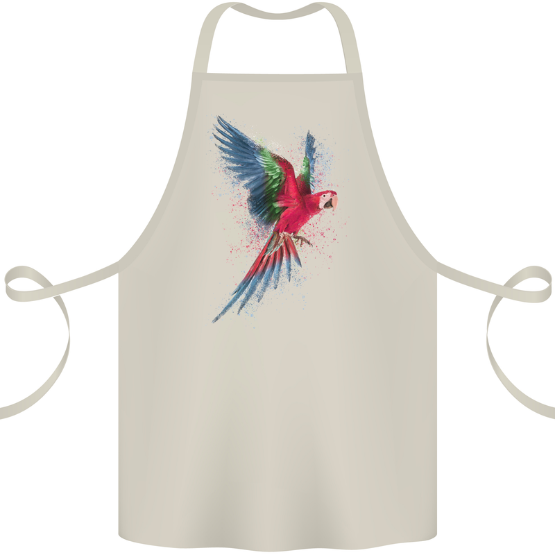 A Colourful Parrot Cotton Apron 100% Organic Natural
