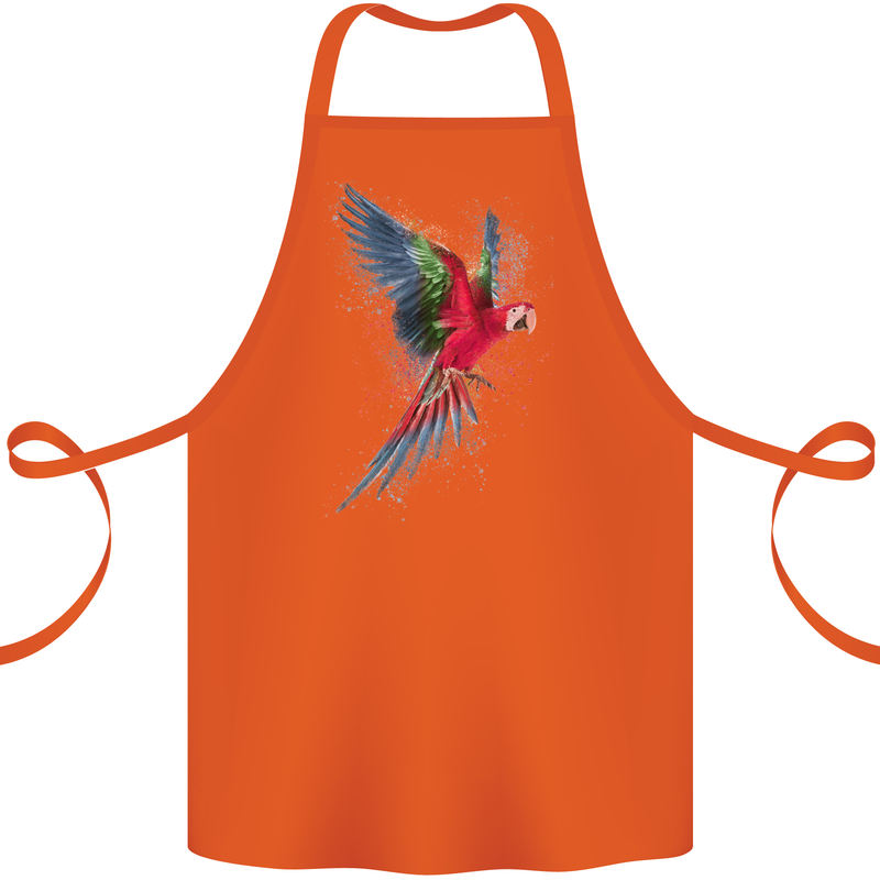 A Colourful Parrot Cotton Apron 100% Organic Orange