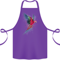 A Colourful Parrot Cotton Apron 100% Organic Purple