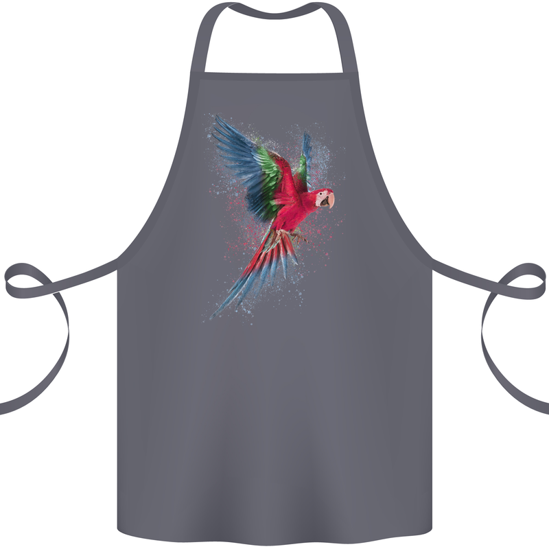 A Colourful Parrot Cotton Apron 100% Organic Steel