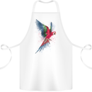 A Colourful Parrot Cotton Apron 100% Organic White