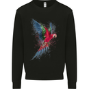 A Colourful Parrot Kids Sweatshirt Jumper Black