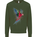 A Colourful Parrot Kids Sweatshirt Jumper Forest Green