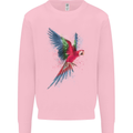 A Colourful Parrot Kids Sweatshirt Jumper Light Pink