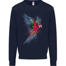A Colourful Parrot Kids Sweatshirt Jumper Navy Blue