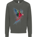 A Colourful Parrot Kids Sweatshirt Jumper Storm Grey