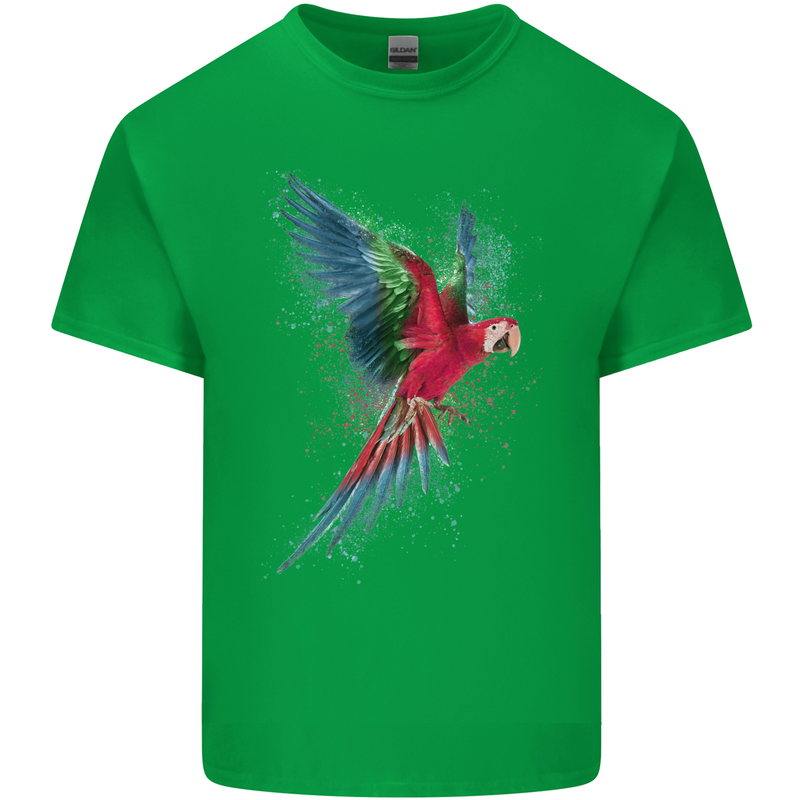 A Colourful Parrot Kids T-Shirt Childrens Irish Green