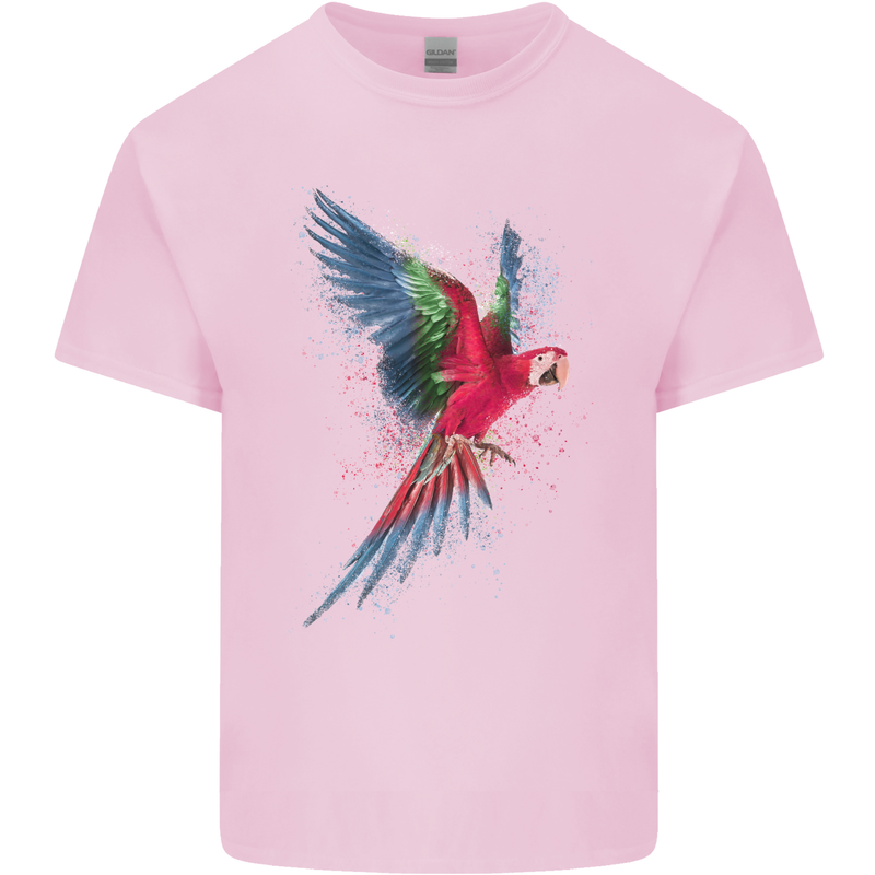 A Colourful Parrot Kids T-Shirt Childrens Light Pink