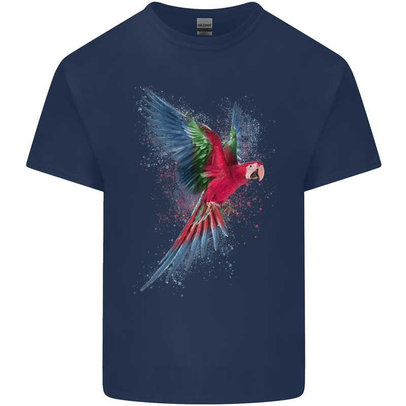 A Colourful Parrot Kids T-Shirt Childrens Navy Blue
