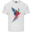 A Colourful Parrot Kids T-Shirt Childrens White