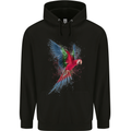 A Colourful Parrot Mens 80% Cotton Hoodie Black