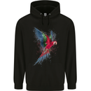 A Colourful Parrot Mens 80% Cotton Hoodie Black