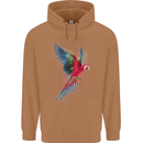 A Colourful Parrot Mens 80% Cotton Hoodie Caramel Latte