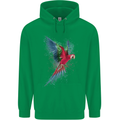 A Colourful Parrot Mens 80% Cotton Hoodie Irish Green