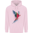 A Colourful Parrot Mens 80% Cotton Hoodie Light Pink