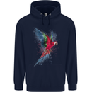 A Colourful Parrot Mens 80% Cotton Hoodie Navy Blue