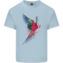 A Colourful Parrot Mens Cotton T-Shirt Tee Top Light Blue