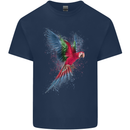 A Colourful Parrot Mens Cotton T-Shirt Tee Top Navy Blue