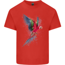 A Colourful Parrot Mens Cotton T-Shirt Tee Top Red
