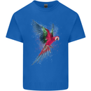 A Colourful Parrot Mens Cotton T-Shirt Tee Top Royal Blue