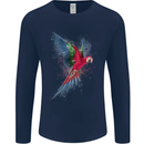 A Colourful Parrot Mens Long Sleeve T-Shirt Navy Blue