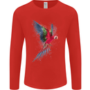 A Colourful Parrot Mens Long Sleeve T-Shirt Red