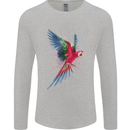 A Colourful Parrot Mens Long Sleeve T-Shirt Sports Grey