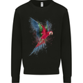 A Colourful Parrot Mens Sweatshirt Jumper Black