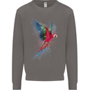 A Colourful Parrot Mens Sweatshirt Jumper Charcoal