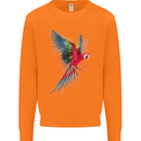 A Colourful Parrot Mens Sweatshirt Jumper Orange