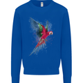A Colourful Parrot Mens Sweatshirt Jumper Royal Blue